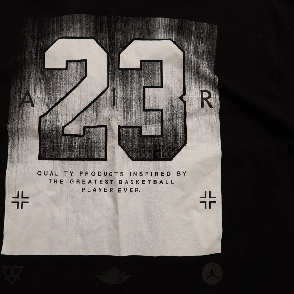 Air Jordan Big Back Logo Basletball Jumpman Black Short Sleeve T Shirt Mens 3XL - Picture 3 of 7